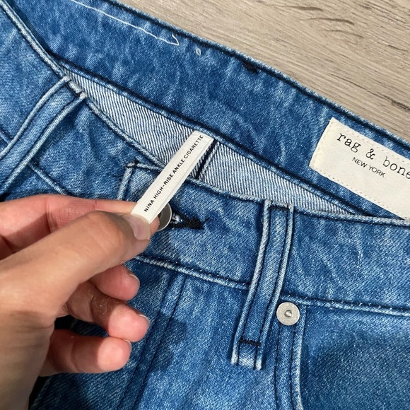 NWT Rag & Bone Nina High Rise‎ Cigarette Ankle Poppy 27 - Picture 5 of 10